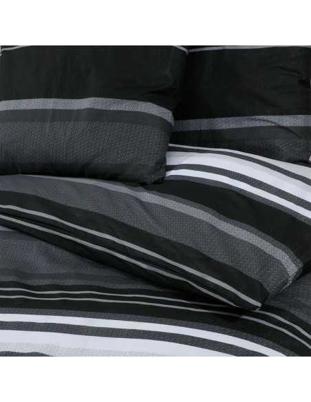 Set Copripiumino Nero e Bianco 220x240 cm in Cotone