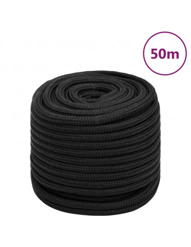 Corda Nautica Completamente Nera 18 mm 50 m in Polipropilene