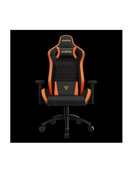 GAMDIAS SEDIA GAMING ZELUS M2 L BO NERA/ARANCIO VINYLPELLE MULTI-REGOLAZION