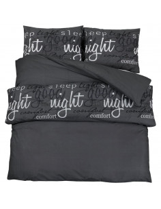 Set Copripiumino Nero 140x200 cm in Cotone