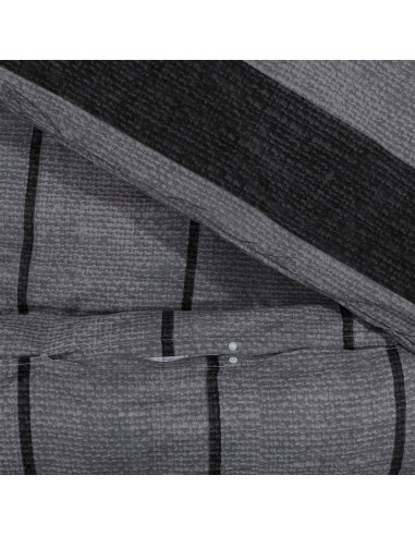 Set Copripiumino Grigio Scuro 140x200 cm in Cotone