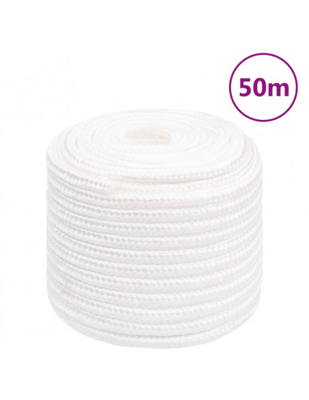 Corda Nautica Completamente Bianca 18 mm 50 m in Polipropilene
