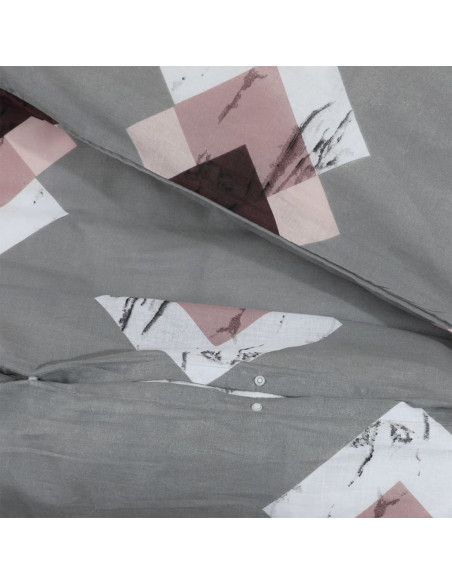 Set Copripiumino Grigio 140x200 cm in Cotone