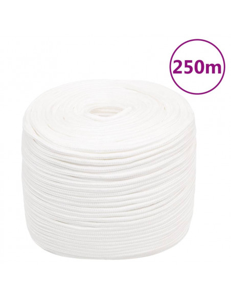 Corda Nautica Completamente Bianca 10 mm 250 m in Polipropilene