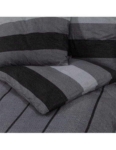 Set Copripiumino Grigio Scuro 140x200 cm in Cotone