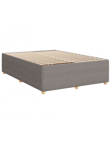 Giroletto a Molle con Materasso Tortora 140x190 cm in Tessuto