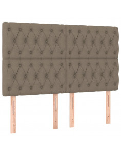 Giroletto a Molle con Materasso Tortora 140x200 cm in Tessuto