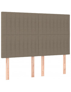 Giroletto a Molle con Materasso Tortora 140x200 cm in Tessuto