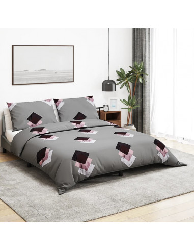 Set Copripiumino Grigio 135x200 cm in Cotone