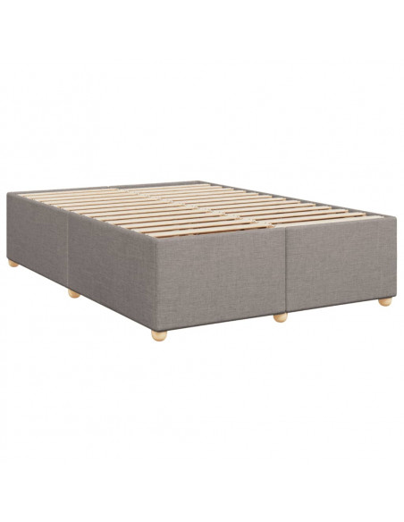 Giroletto a Molle con Materasso Tortora 140x200 cm in Tessuto