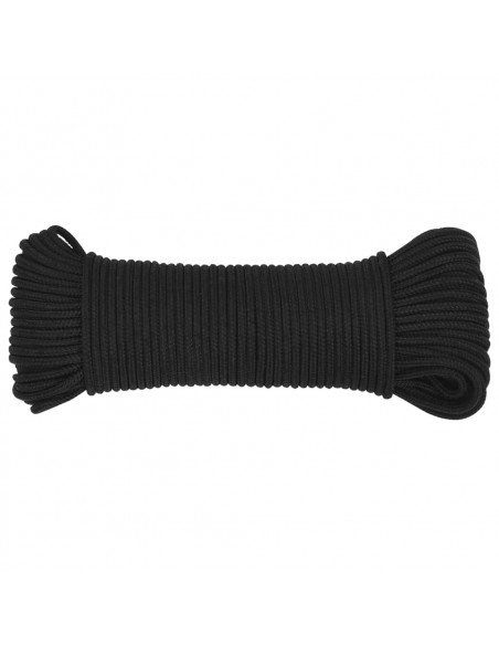 Corda Nautica Completamente Nera 4 mm 100 m in Polipropilene