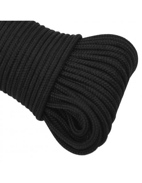 Corda Nautica Completamente Nera 4 mm 100 m in Polipropilene