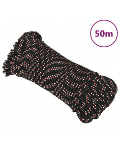 Corda Nautica Nera 4 mm 50 m in Polipropilene 2