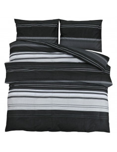 Set Copripiumino Nero e Bianco 260x220 cm in Cotone