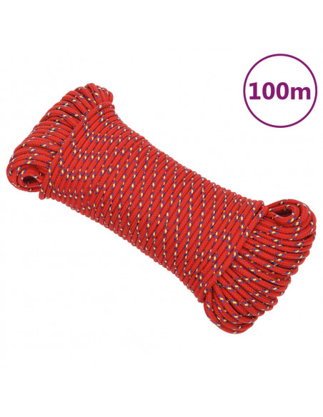 Corda Nautica Rossa 4 mm 100 m in Polipropilene