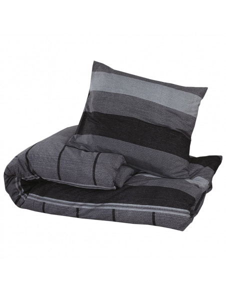 Set Copripiumino Grigio Scuro 220x240 cm in Cotone
