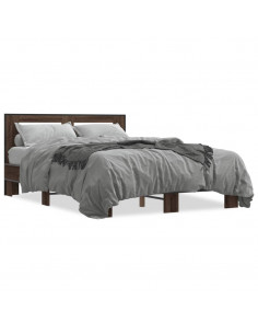 Giroletto Rovere Marrone 140x190cm in Legno Multistrato Metallo 2