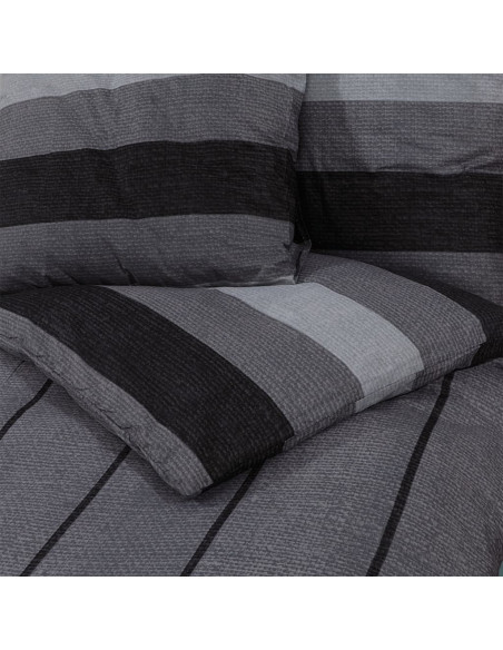 Set Copripiumino Grigio Scuro 220x240 cm in Cotone