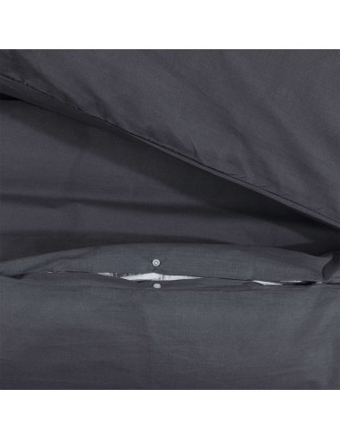 Set Copripiumino Nero 200x200 cm in Cotone