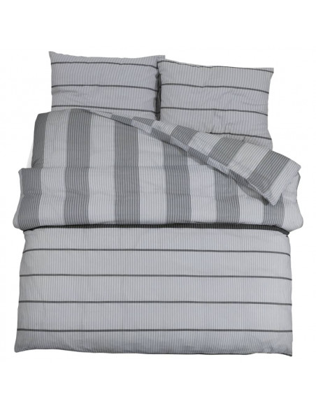 Set Copripiumino Grigio 200x200 cm in Cotone
