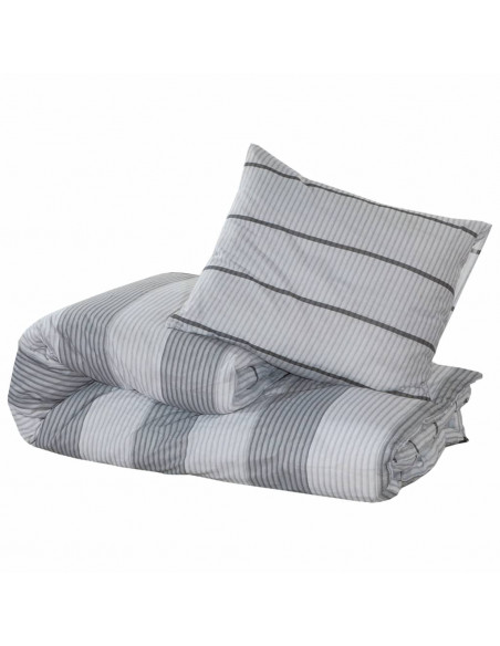 Set Copripiumino Grigio 200x200 cm in Cotone