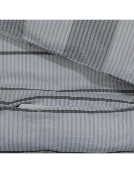 Set Copripiumino Grigio 200x200 cm in Cotone