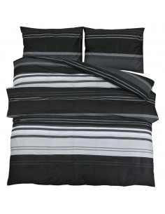 Set Copripiumino Nero e Bianco 200x200 cm in Cotone