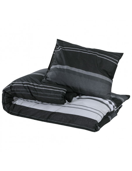 Set Copripiumino Nero e Bianco 140x200 cm in Cotone