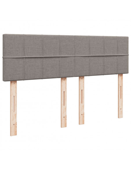 Giroletto a Molle con Materasso Tortora 160x200 cm in Tessuto