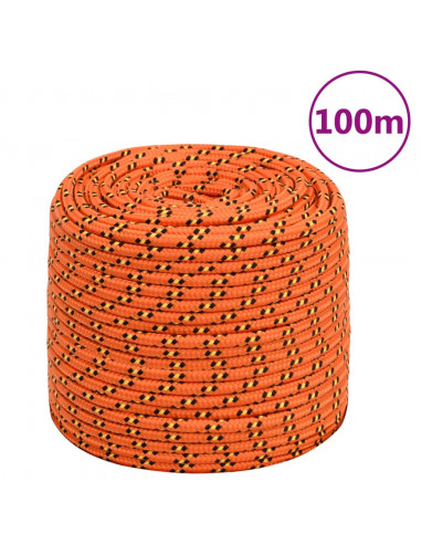 Corda Nautica Arancione 8 mm 100 m in Polipropilene