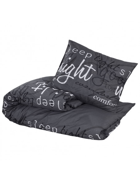 Set Copripiumino Nero 140x200 cm in Cotone