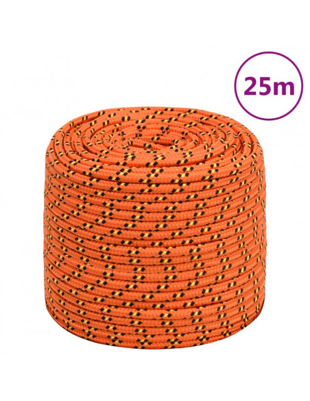 Corda Nautica Arancione 8 mm 25 m in Polipropilene