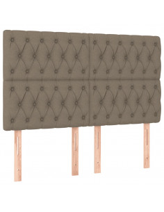 Giroletto a Molle con Materasso Tortora 160x200 cm in Tessuto