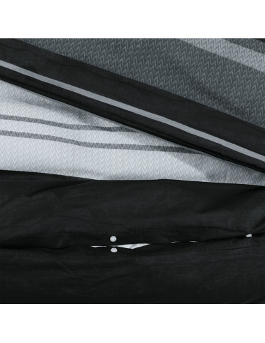 Set Copripiumino Nero e Bianco 260x240 cm in Cotone