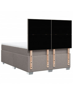 Giroletto a Molle con Materasso Tortora 160x200 cm in Tessuto