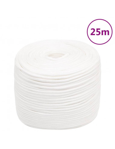 Corda Nautica Completamente Bianca 10 mm 25 m in Polipropilene