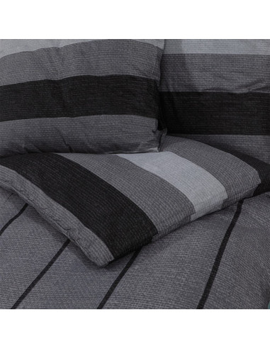 Set Copripiumino Grigio Scuro 135x200 cm in Cotone