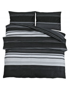Set Copripiumino Nero e Bianco 200x200 cm in Cotone