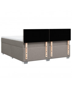 Giroletto a Molle con Materasso Tortora 180x200 cm in Tessuto