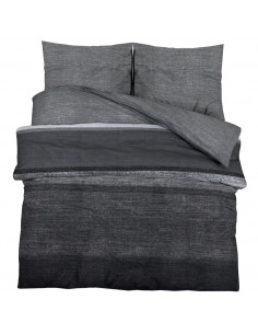 Set Copripiumino Grigio Scuro 200x220 cm in Cotone
