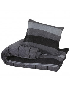 Set Copripiumino Grigio Scuro 200x200 cm in Cotone 2