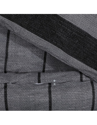 Set Copripiumino Grigio Scuro 200x200 cm in Cotone