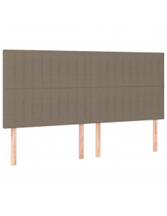 Giroletto a Molle con Materasso Tortora 180x200 cm in Tessuto