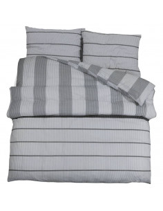 Set Copripiumino Grigio 140x200 cm in Cotone