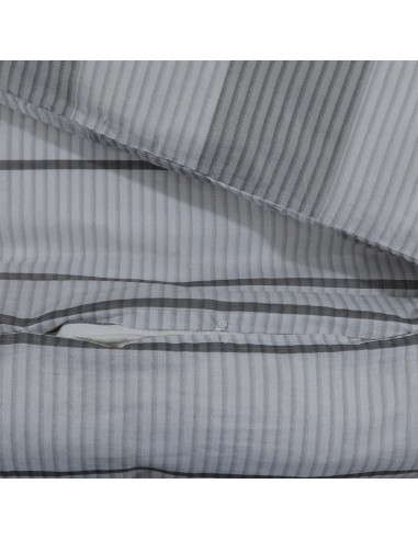 Set Copripiumino Grigio 140x200 cm in Cotone