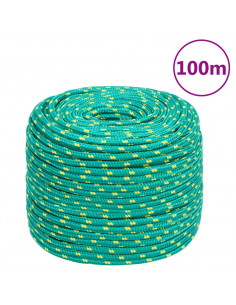 Corda Nautica Verde 8 mm 100 m in Polipropilene 2