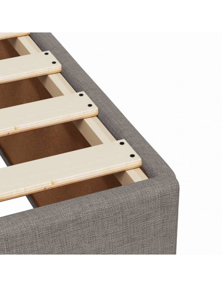 Giroletto a Molle con Materasso Tortora 180x200 cm in Tessuto