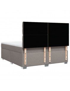 Giroletto a Molle con Materasso Tortora 180x200 cm in Tessuto