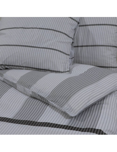 Set Copripiumino Grigio 225x220 cm in Cotone