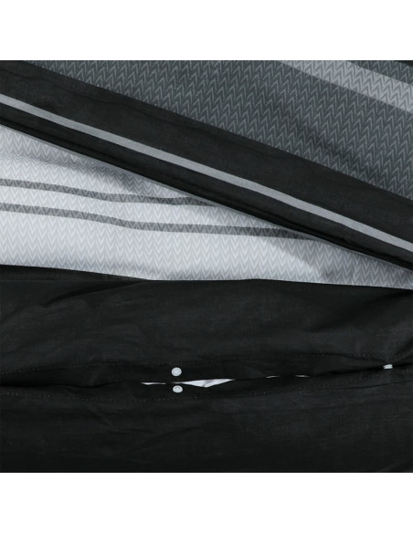 Set Copripiumino Nero e Bianco 200x220 cm in Cotone